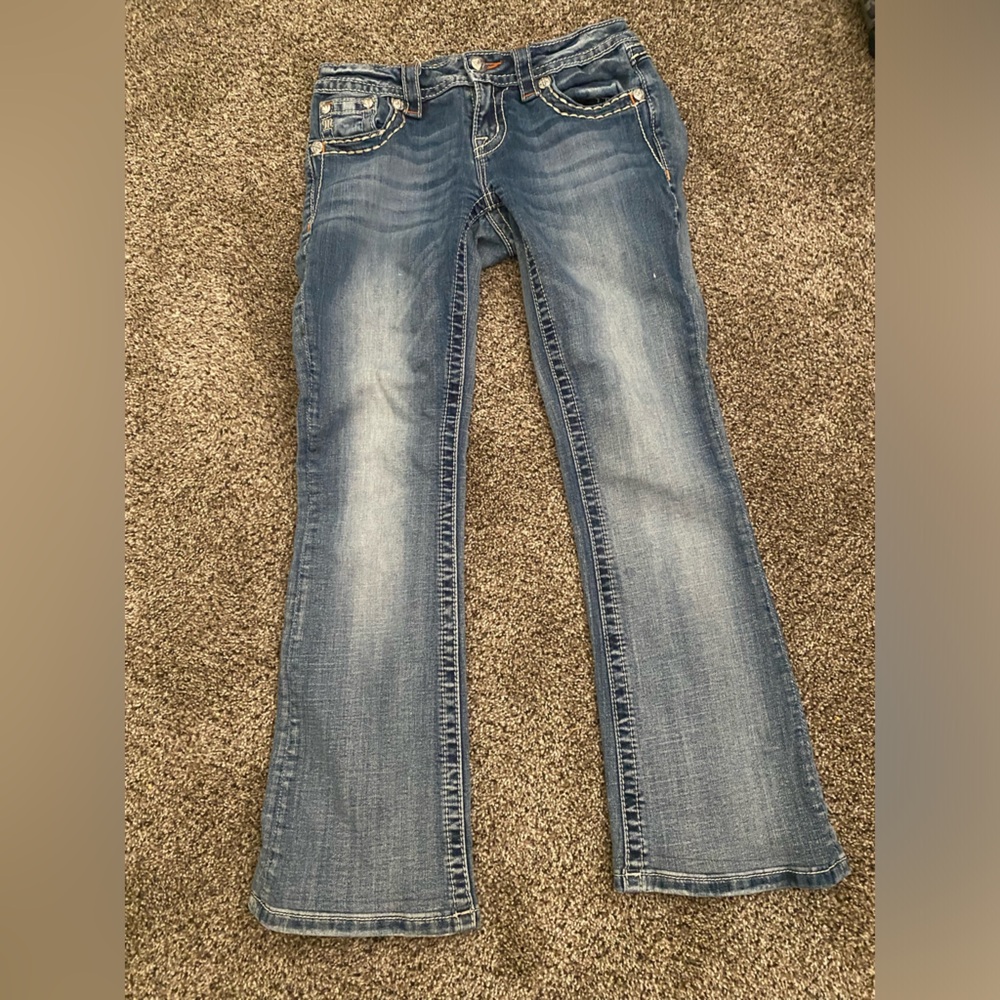 Size 26 miss me jeans with embroidered pockets